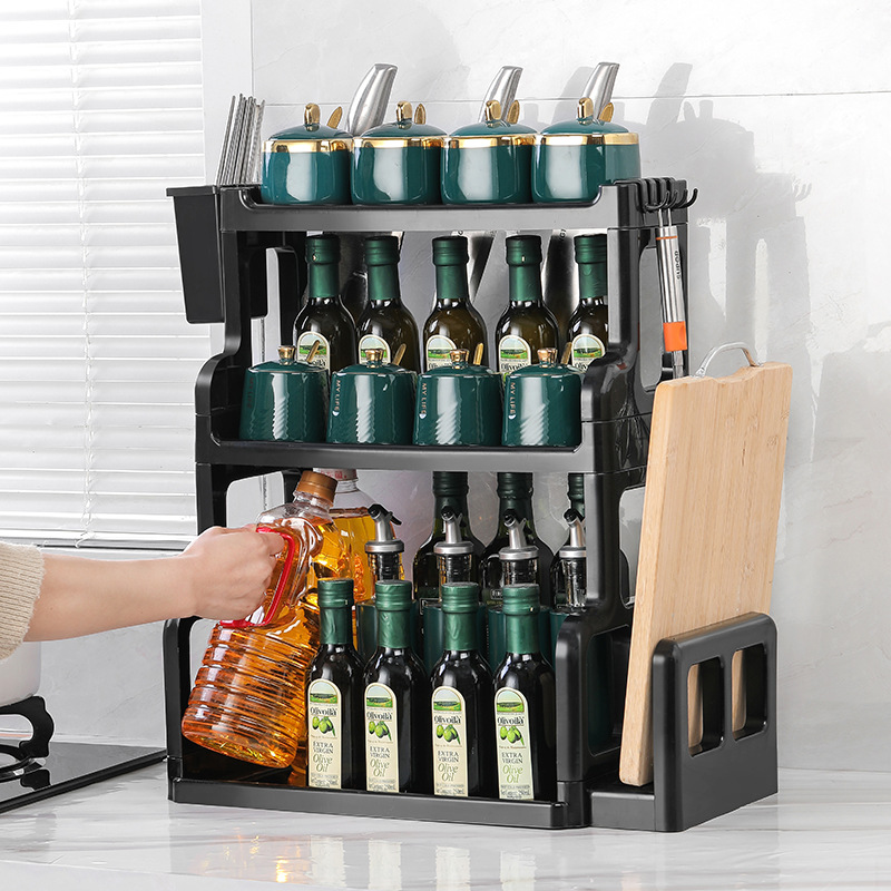 多层厨房置物架调味料收纳架台面油盐酱醋调料架放砧板储物架挂架